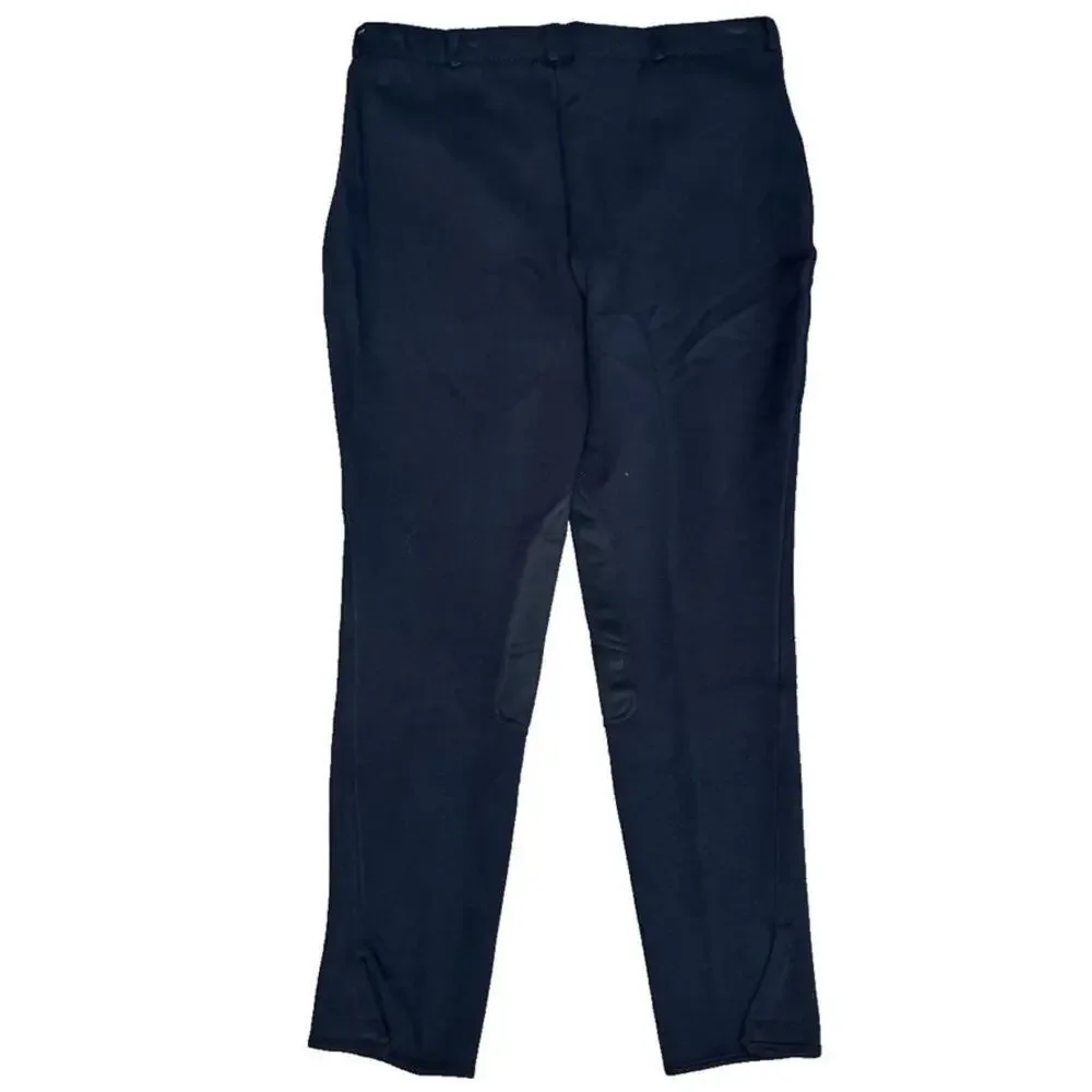 Tuff Rider Lets Ride Womens 38 Pull On Breeches Black Equestrian Knee Patches - Picture 4 of 9